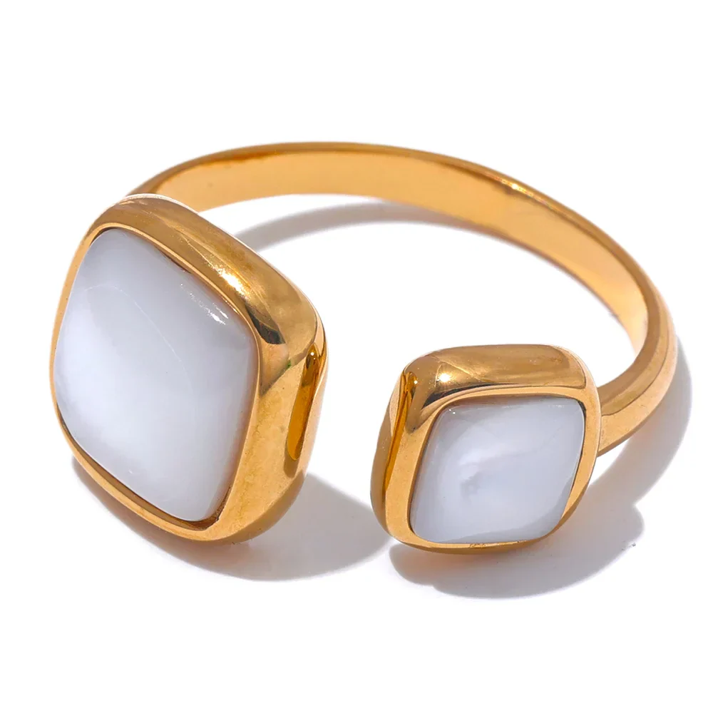 Emerance – Adjustable Ring with Double Gemstone