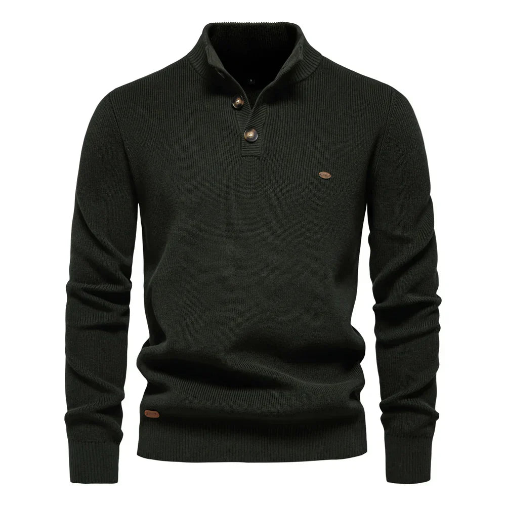 Lovas | Heren Sweater Met Knoopdesign
