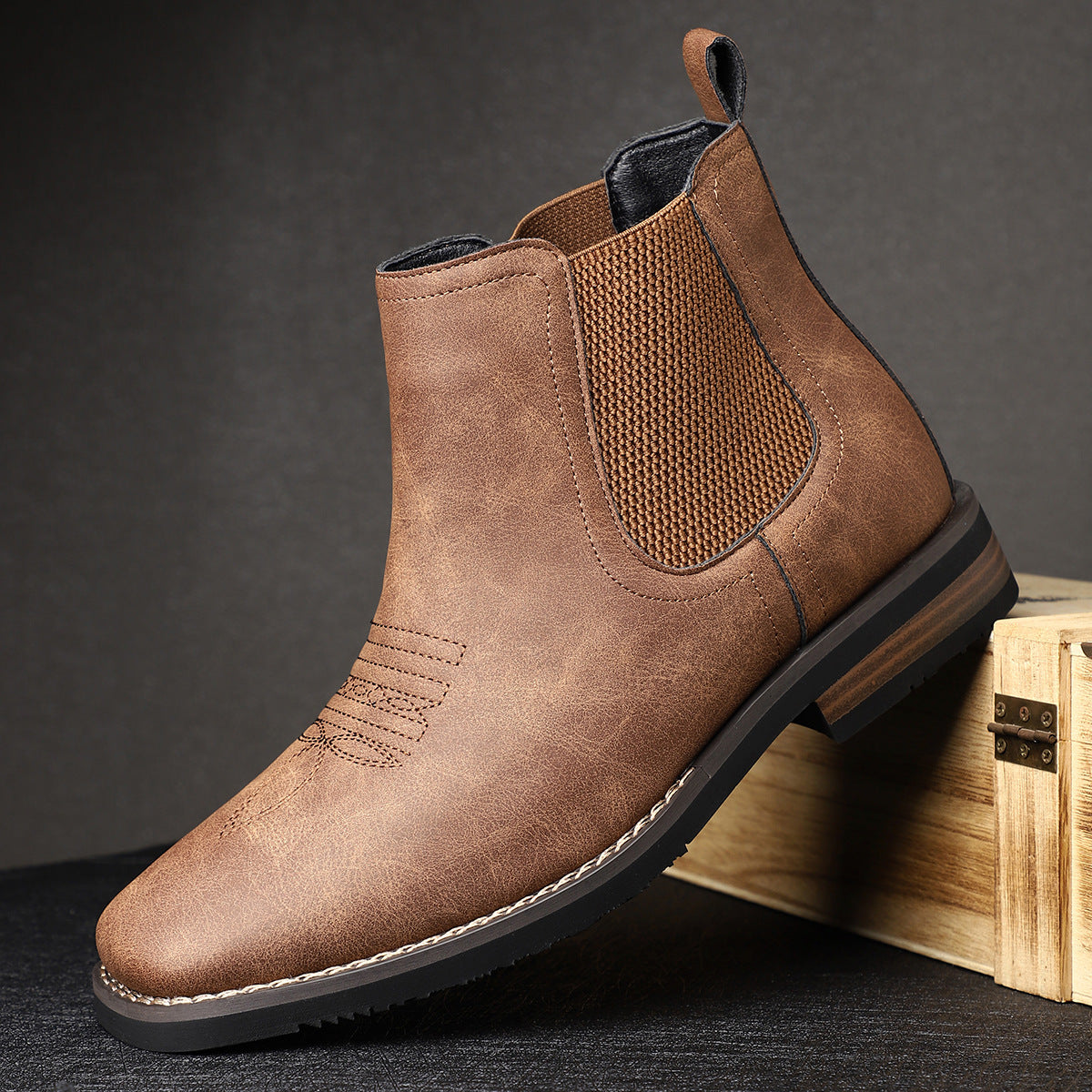 Liam™ – Leren Enkelboots