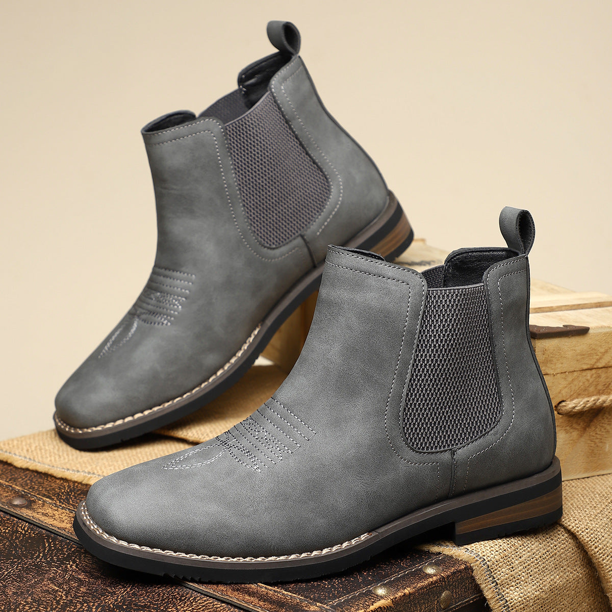 Liam™ – Leren Enkelboots