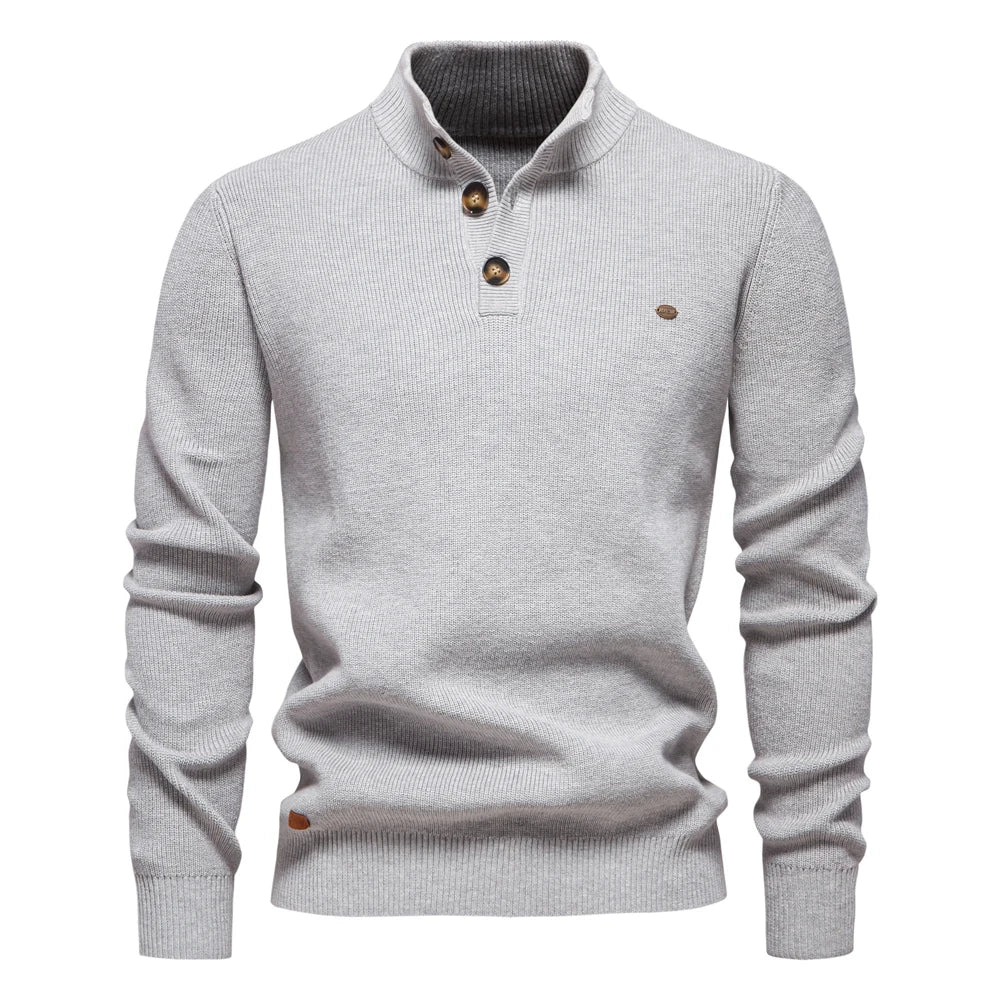 Lovas | Heren Sweater Met Knoopdesign