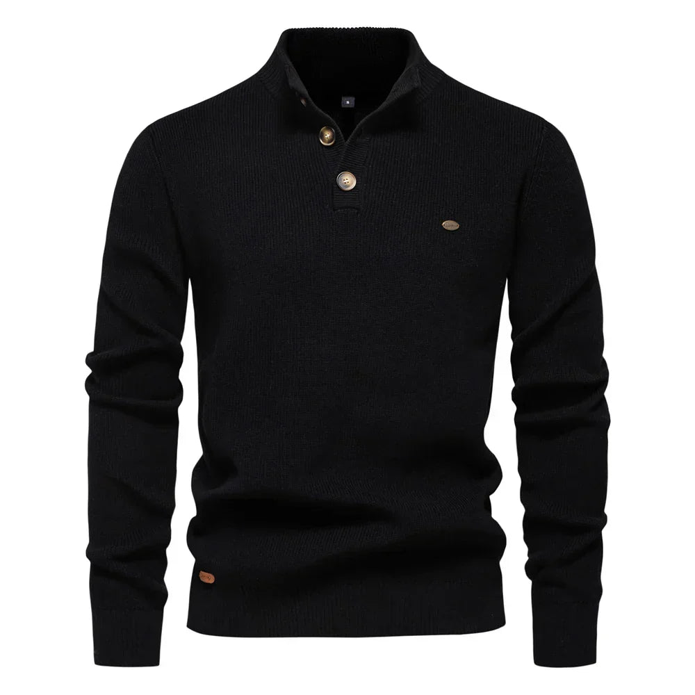 Lovas | Heren Sweater Met Knoopdesign