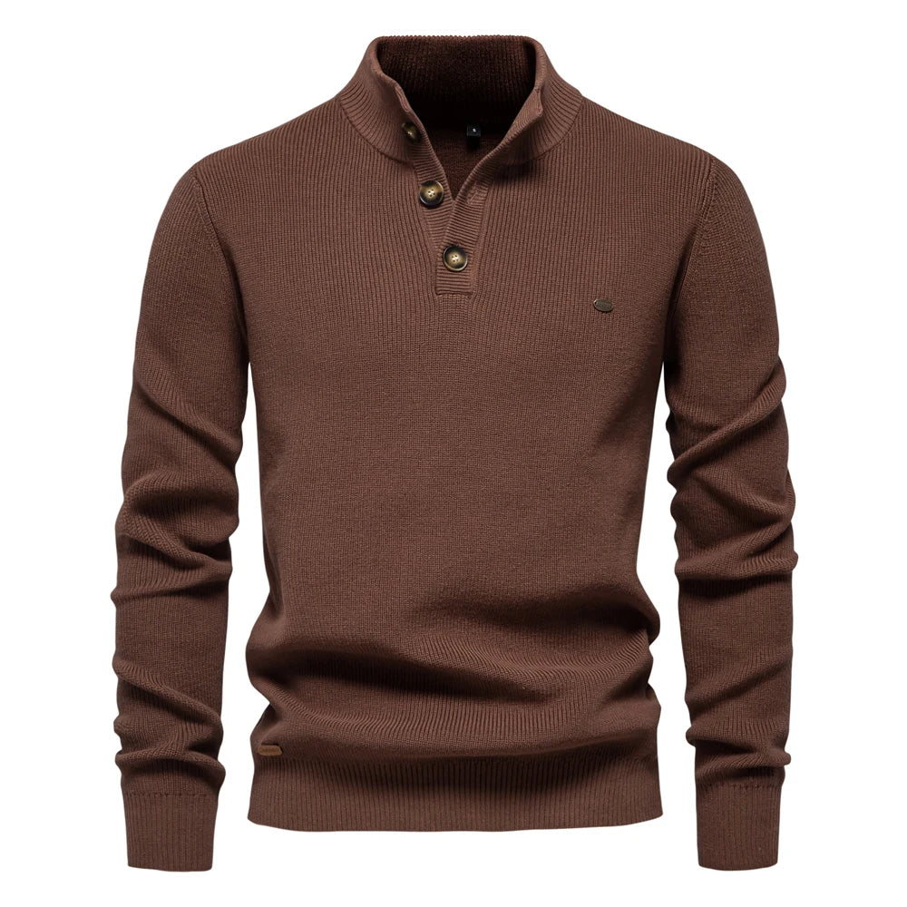 Lovas | Heren Sweater Met Knoopdesign