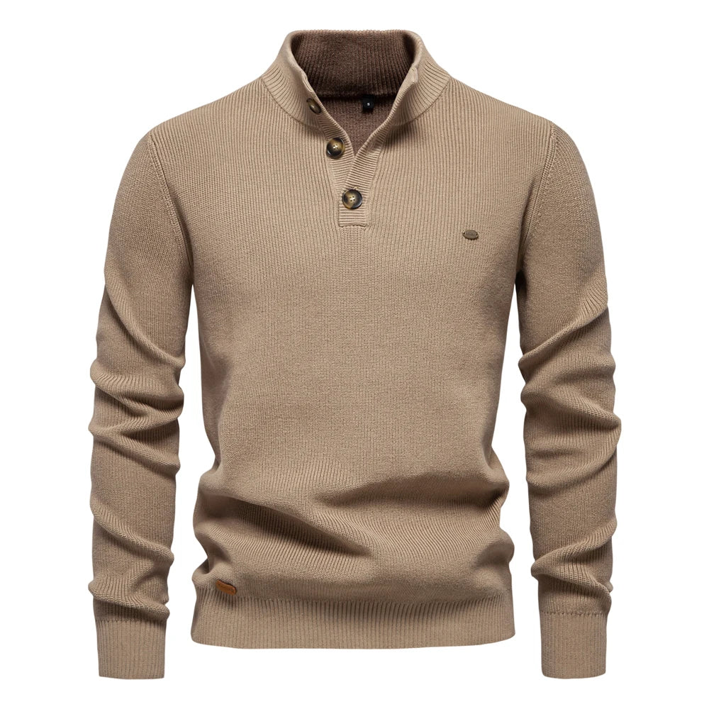 Lovas | Heren Sweater Met Knoopdesign