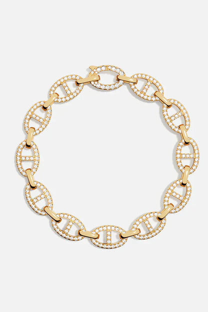 Zachte witgouden armband met delicate details