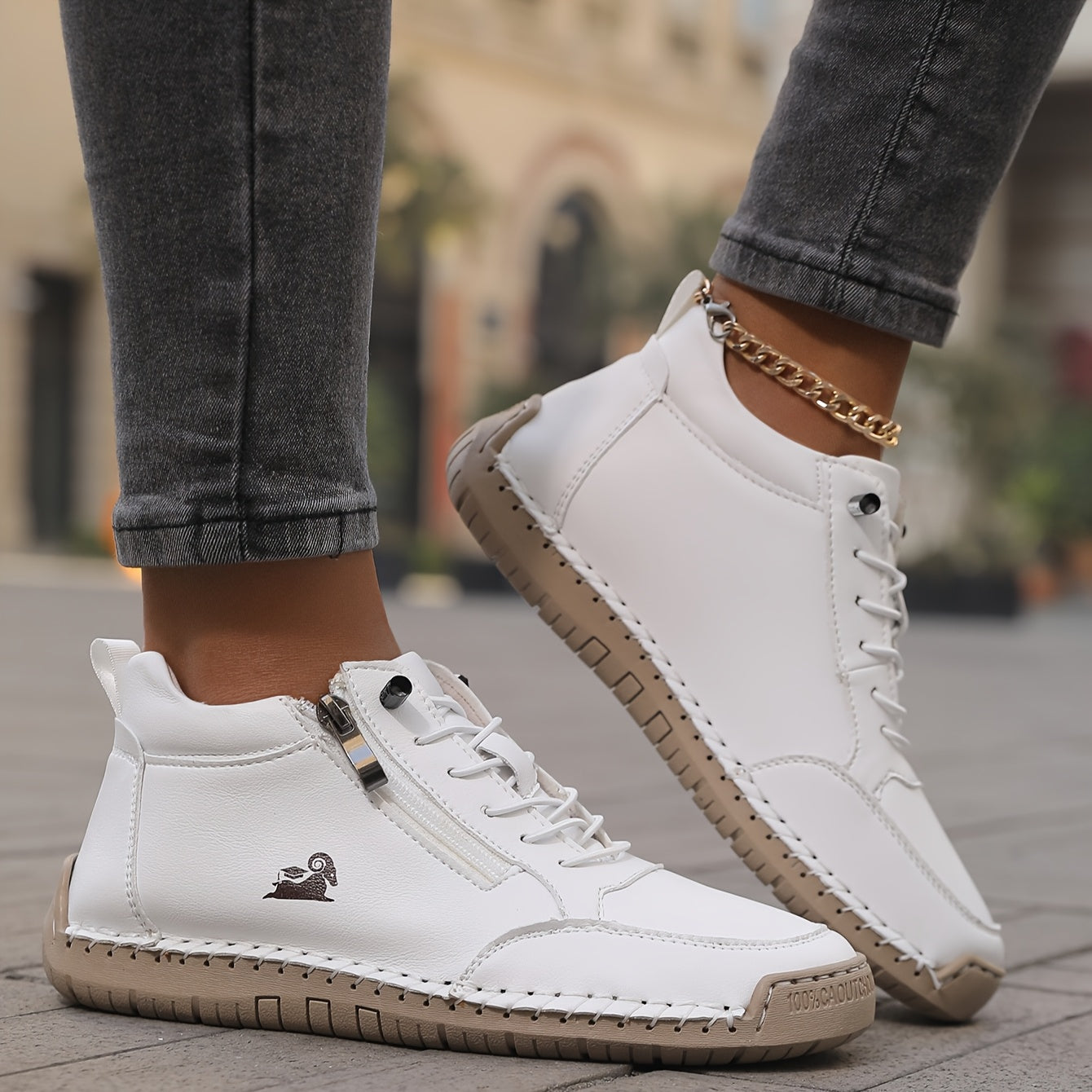 Van Veen Orthopedische Sneaker met Rits — Breed & Comfortabel