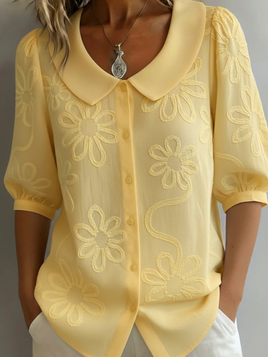 Lovas — Lichte bloemenblouse natuurlijke elegantie