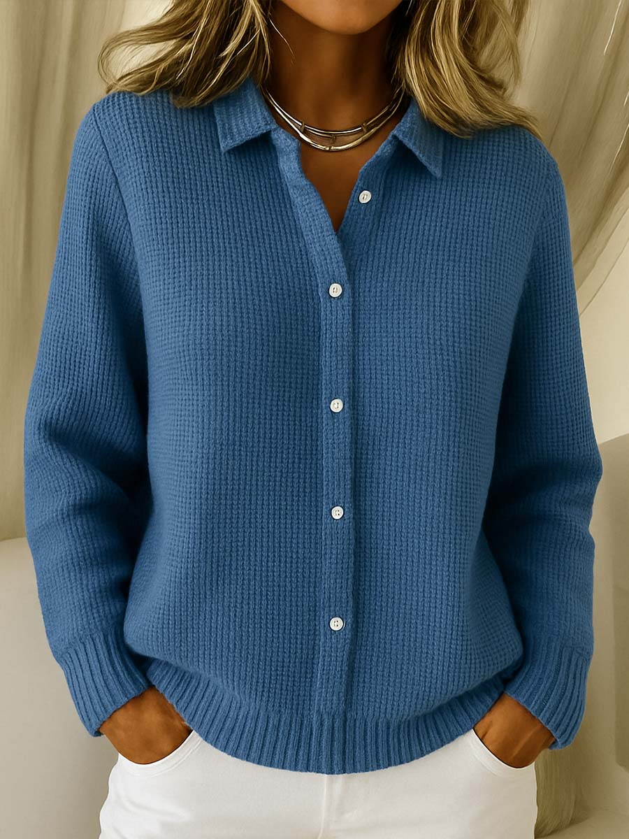 Elena | Klassieke Cardigan van Zachte Wol