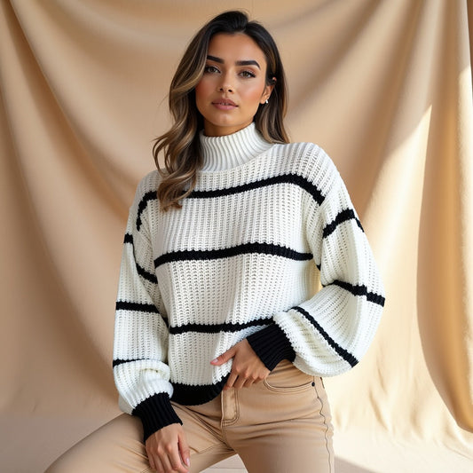 Clarisse – Casual gestreepte coltrui