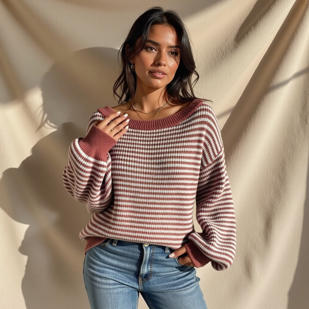 Clothilde – Gebreide off-shoulder top
