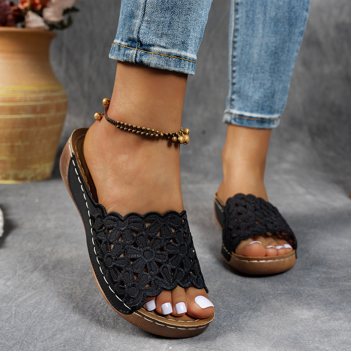 Ademende orthopedische sandalen met open teen ( Tijdelijk 1+1 Gratis )